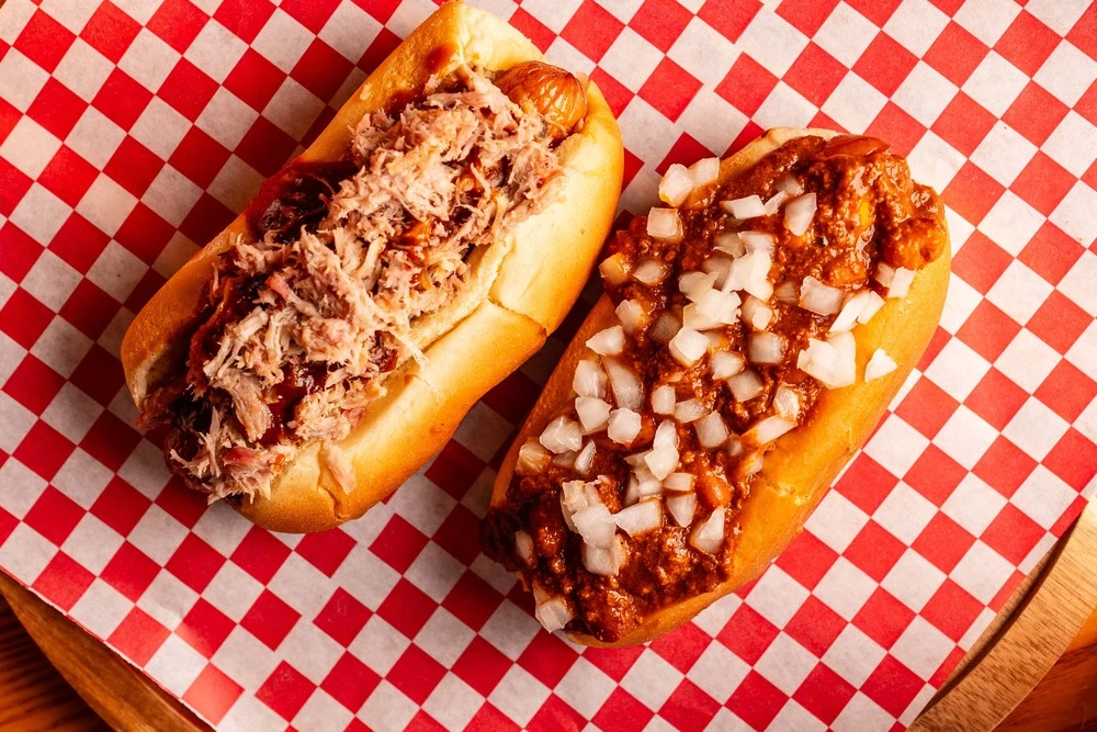 Smoky Dawg and Hawg Dawg at Buddy's bar-b-q